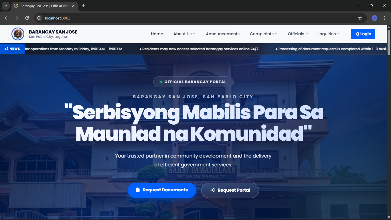 Barangay Homepage